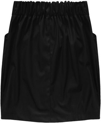 ECO LEATHER SKIRT WITH POCKETS BLACK (131ART)