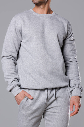 Jasnoszary dres męski basic