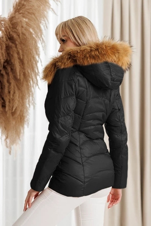 Przejściowa kurtka z kapturem czarna