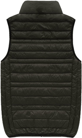 MĘSKA KAMIZELKA Z PUCHEM NATURALNYM KHAKI (5008)