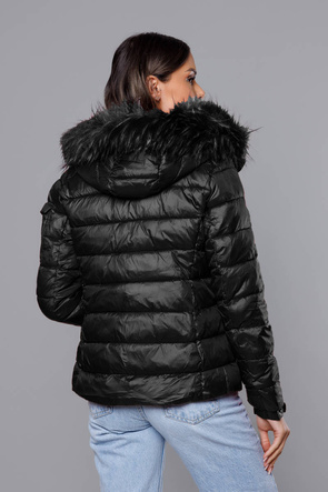 Kurtka czarna z odpinanym kapturem