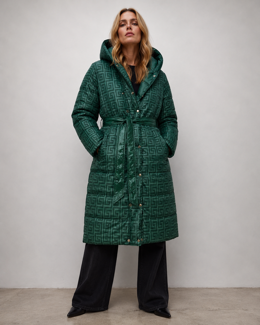 LANGE JACKE MIT HAUBE SCHWARZ (PM7231)