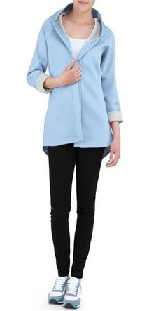 NEOPRENE HOODED BLAZER BABY BLUE (8008-1)