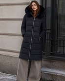 LONG WINTERJACKE MIT KAPUZE SCHWARZ (7688)