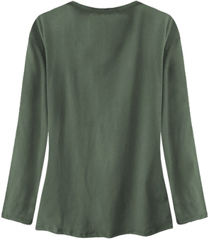 BAUMWOLLE BLUSE MIT TASCHE KHAKI (194ART)