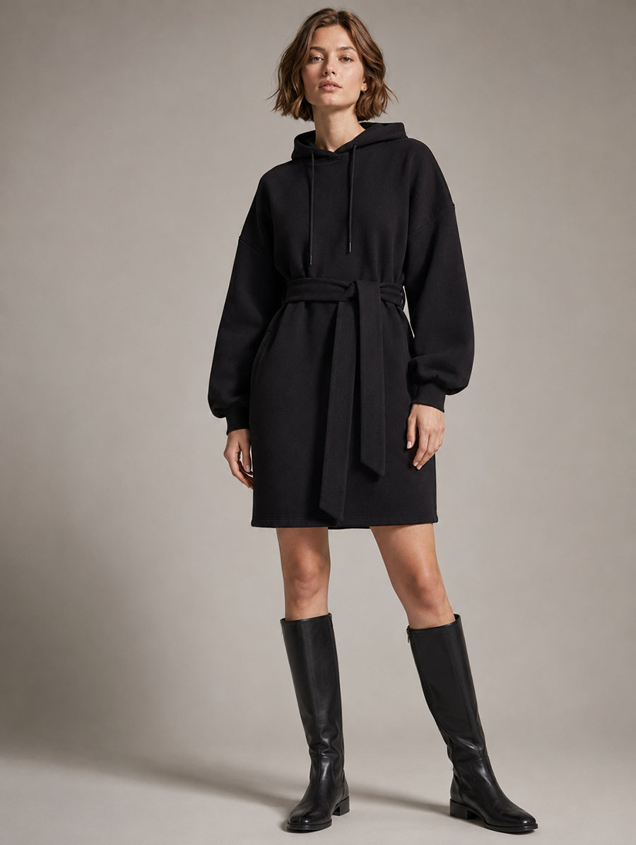 Luźna sukienka oversize czarna