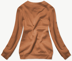 Dresowa bluza za ściągaczami ciemnobeżowa -6