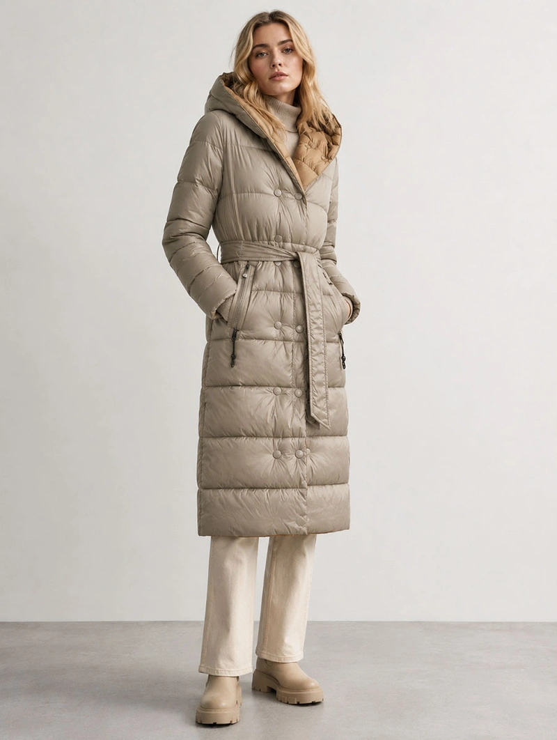 LONG JACKET WITH HOOD BLACK (PM7231)
