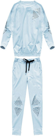 TRAININGSANZUG MIT NIETEN HIMMELBLAU (76/1ART)