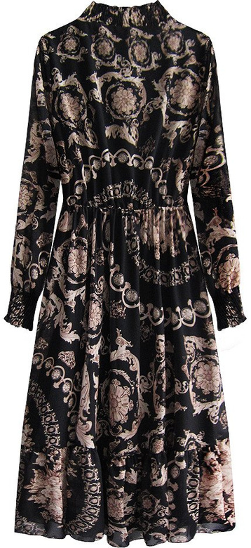 BLACK CHIP MIDI DRESS (497ART)