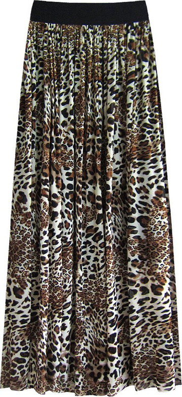 MAXI ROCK MIT HOSEN BEIGE-BRAUN (451ART)