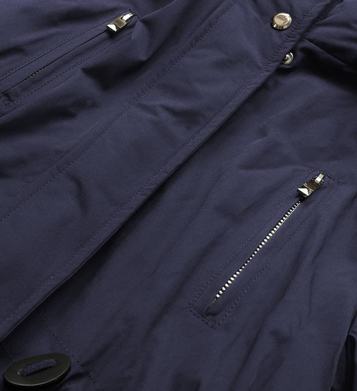 ZWEISEITIGE JACKE MIT KAPUZE MARINEBLAU-GRAU (W213)