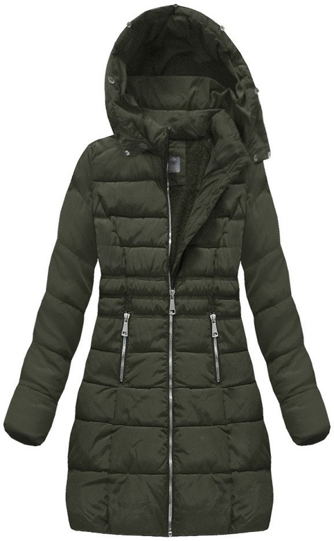 QUILTED HOODED JACKET KHAKI (B1052-30)