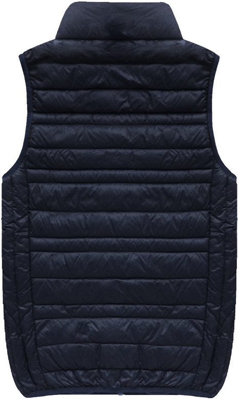 MĘSKA KAMIZELKA Z PUCHEM NATURALNYM GRANATOWA (5008)