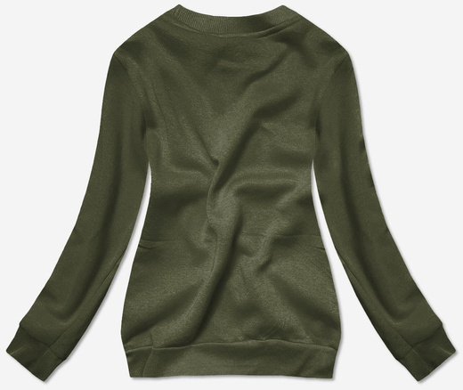 Dresowa bluza za ściągaczami ciemnobeżowa -6