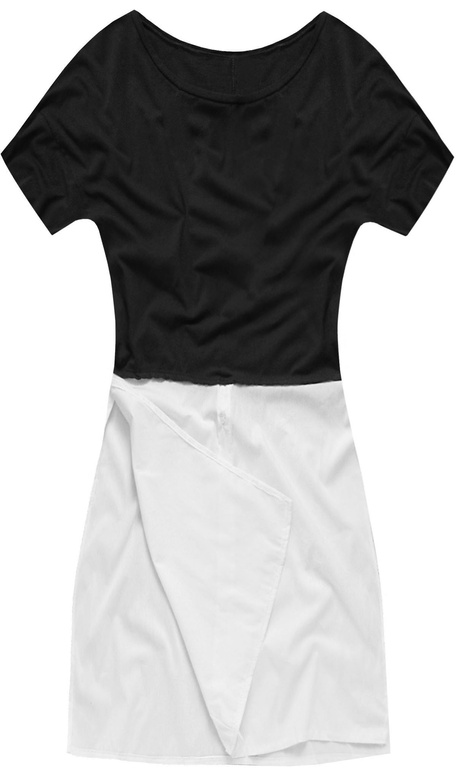 TWO-MATERIAL TUNIC BLACK (ART9/2)