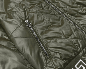 Damska kurtka ze ściągaczami khaki