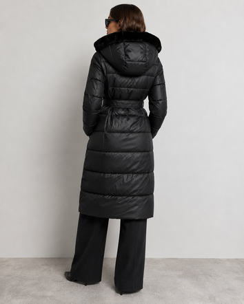LONG JACKET WITH HOOD BLACK (PM7231)