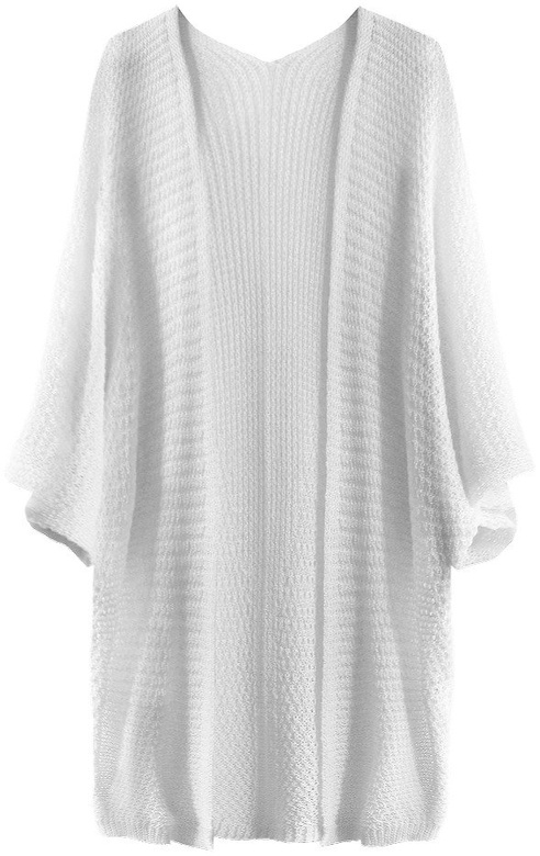 AŻUROWA NARZUTKA Z KRÓTKIM RĘKAWEM BIAŁA (230ART)