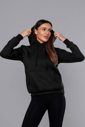 Damska bluza z kapturem czarna