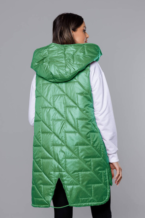 Damska pikowana kamizelka w kolorze zielonym