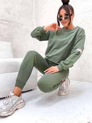 Dres damski z zaszewkami khaki