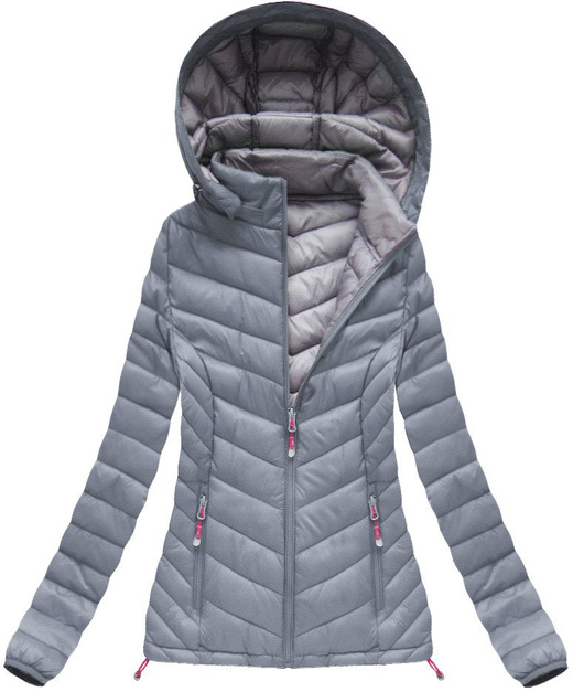 HOODED QUILTED JACKET GREY (21742)