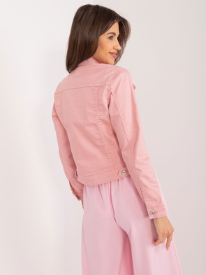 Krótka różowa kurtka jeansowa