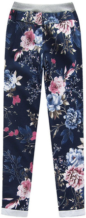 GEBLÜMT BAUMWOLLE HOSE MARINEBLAU (9620/1)