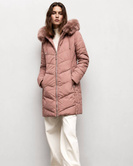 LONG QUILTED JACKET VINTAGE PINK (7689)