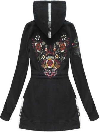 LONG HOODED HOODIE BLACK (VT5903)