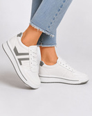 Sportowe buty damskie biało-szare (ad-587)