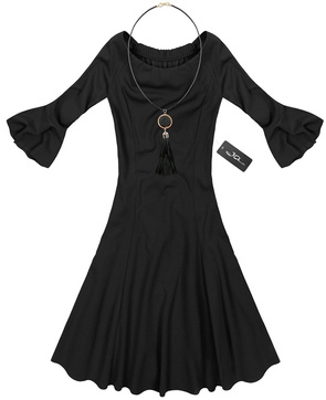 OFF SHOULDER KLEID SCHWARZ (25102)