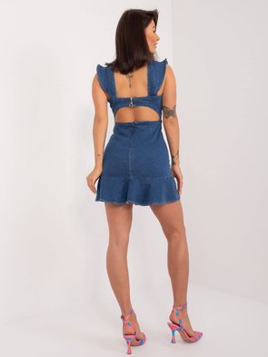 Sukienka z ozdobnymi plecami jeans