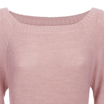 LACE-UP SHOULDER JUMPER VINTAGE PINK (113ART)