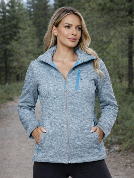  Szaro-niebieska kurtka sportowa typu softshell 