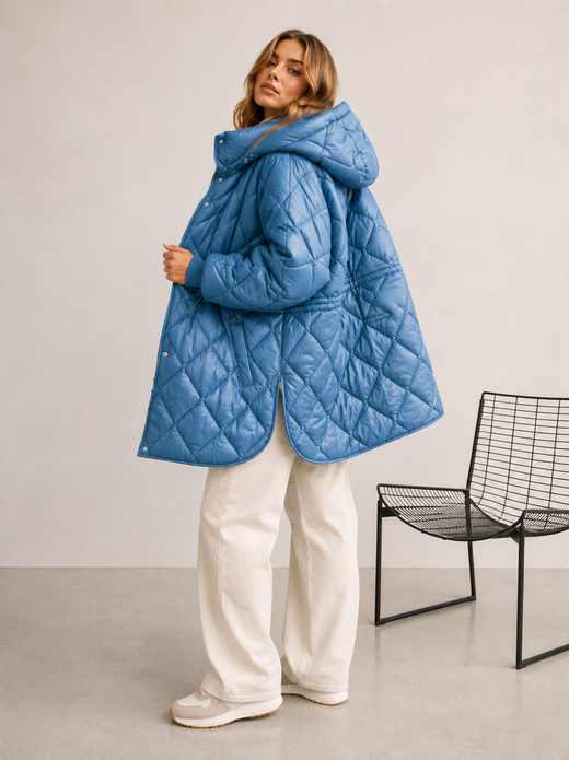 LONG JACKET WITH HOOD BLACK (PM7231)