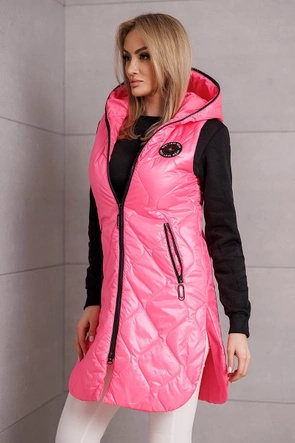 Pikowana kamizelka różowa