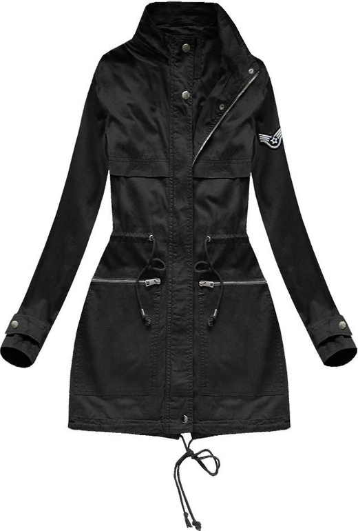 COTTON HOODED PARKA BLACK (H053)