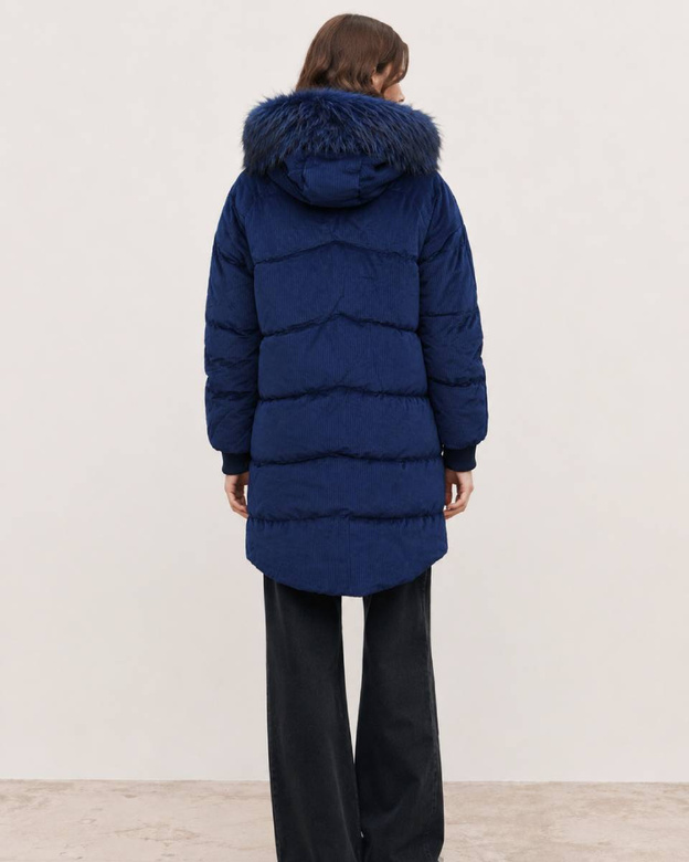 GESTREIFTE JACKE MIT MARINEBLAU (7764)
