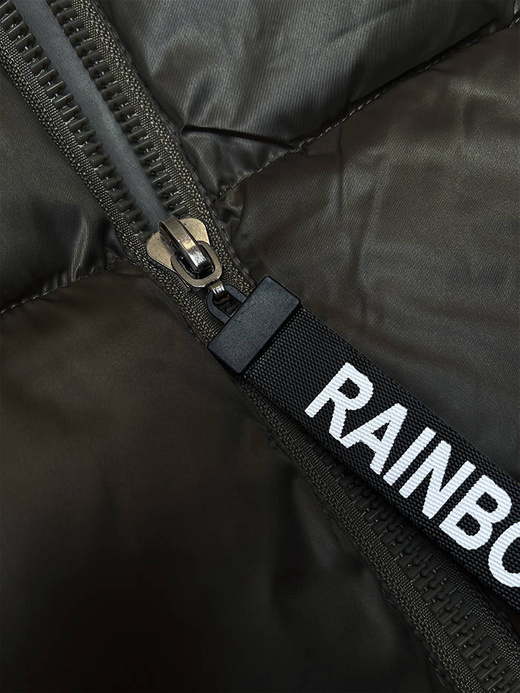 Krótka kamizelka khaki typu puffer