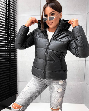 Klasyczna puchowa kurtka zimowa czarna