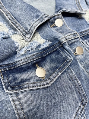 Kurtka jeans z kołnierzykiem