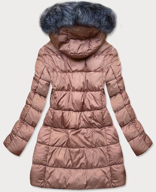 LONG QUILTED JACKET VINTAGE PINK (7701)