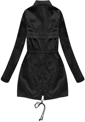 COTTON HOODED PARKA BLACK (H053)