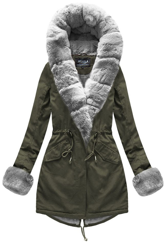 COTTON PARKA WITH FUR KHAKI (XW793X)