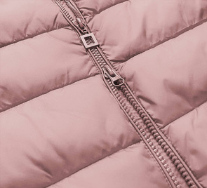 STEPPJACKE MIT KAPUZE ANTIK ROSA (7754BIG)