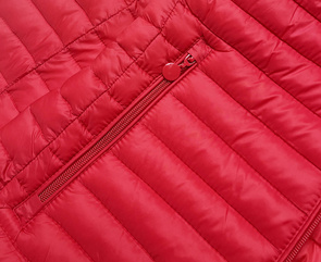 STEPPJACKE MIT KAPUZE ROT (7218)