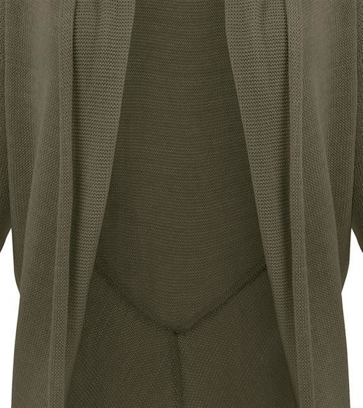 DŁUGI SWETER Z KOŁNIERZEM KHAKI (SW88)