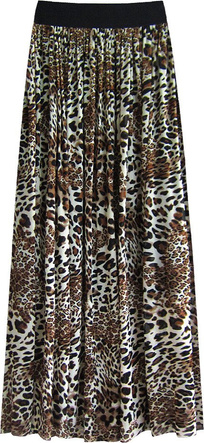 MAXI ROCK MIT HOSEN BEIGE-BRAUN (451ART)